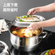 
Meichu (MAXCOOK) 304 stainless steel steamer, double-layer steaming and cooking pot, fish steaming pot, induction cooker, gas stove, universal 304 stainless steel steamer, MCZ826, 2-layer 32cm