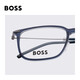 雨果博斯（HUGO BOSS）光学眼镜框男女款修饰脸型超轻方框近视眼镜架1484 DTY 56mm