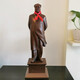 The former capital of the Red Brigade, Mao Zedong's ornamental head, pure bronze statue, full body windbreaker, standing with hands on his back, like Mao Zedong's office home sculpture ornaments, 29CM copper windbreaker statue