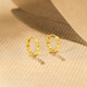 Saturday Blessing Yellow 18K Gold Earrings Love Gold Earrings Earrings Girls Birthday Gift C0913183 Pair