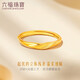 Liufu Jewelry, Gold Glitter Twist Texture Gold Ring Solid Living Ring Priced F96TBGR0006, About 1.95g