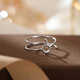 
LeMIAO (LEMIAO) S925 silver hollow double-layer twelve zodiac ring glossy simple men and women personalized movable index finger ring RS1048 [Libra - gold and white] adjustable opening