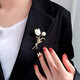 QUAMER women's suit brooch rose high-end summer luxury suit women's corsage brooch 4119A gold