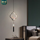 Diaochi (DIAOCHI) all copper new Chinese style bedroom bedside small chandeliers living room TV wall hanging line lamps entrance balcony stairs lighting 671/Peach Blossom pair