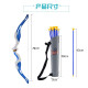 Parent-child outdoor toy folding sound and light bow and arrow children's recurve archery shooting crossbow 3-6 years old 4-12 years old parent-child body stellar blue bow + 10 arrows + quiver + target