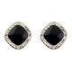 Jiuvia 925 Silver Needle Stud Earrings for Women 2021 New Pearl Earrings Trendy Korean Style Simple Internet Celebrity Temperament High-end Ear Jewelry JYD0137 Black Flash Diamond Earrings