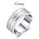 GsunG platinum ring men's PT950 couple ring platinum women's ring new curved platinum ring fashionable and shiny size 19-22 about 11-13 grams wide about 8mm customized