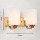 Yaotian simple modern fashion creative bedside glass wall lamp with switch living room lamp bedroom lamp aisle lamp indoor wall lamp gold double head without switch E27*12 watt LED white light bulb