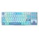 Douyu (DOUYU.COM) DKW400 Mechanical Keyboard Gaming Keyboard Wireless Bluetooth Three-Mode RGB Hot Swap 87-key matching Magnetic upper cover Sky Blue Douyu linear axis
