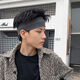 Rindu Sports Bandband Sweat-Absorbing Men's Wide Edge Brand Running Fitness Fitness Washing Treed Hair Band Trendy Bandband Band Black One Size [High Elastic and Breathable Sweat-Absorbing Sécheur rapide]