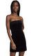 THEORY Women's Velvet Strapless Mini Dress Fashionable and Sexy Party Style Black 6