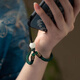 Dipur short mobile phone lanyard hanging on the wrist hand-woven anti-fall bodhi lotus retro style mobile phone chain pendant anti-lost rope [burgundy]