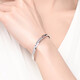 Yuan Shengfu's new PT950 fashionable oval laser platinum bracelet, fashionable and versatile platinum bracelet, concubine bracelet, 16.97g, ring mouth 60mm