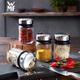 WMF German Fortenbao kitchen household glass moisture-proof sealed seasoning jar, powder jar, stainless steel seasoning bottle, 4-piece set 50ml