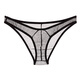 Ye zimei Männer Sex Unterwäsche Tanga-Männer ultradünne transparente Tüll sexy niedrige Taille u konvexe Perspektive Mesh T-Pants Purple All Size