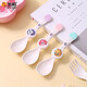 Wuhe (Wuhe) Little Pony Fork Spoon para niños Fuerza Hogar Baby Baby Spoon Spoon Suplementary Sponing Cartoon Waterware Little Pony (Purple Yue)
