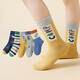 Six-fingered mouse children's socks, spring and autumn combed cotton socks, boys, middle and large children, baby students, autumn and winter mid-calf stockings for trendy children