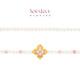 Chow Tai Fook Soinlove Honey Gold Gold Diez millas de maquillaje rojo Pulsera de polvo de perla dorada VR1504 16.25 cm