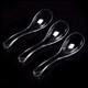 Shenfu disposable spoons individually packaged plastic thickened soup spoons fruit forks disposable forks individually installed for home and commercial use crystal spoons transparent 100 pieces (individually installed)