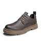 Camel Martin Boots Hombres Low Top 2024 Zapatos de primavera y otoño zapatos de cuero casual para hombres Zapatos de martin británicos zapatos para hombres Autumn Brown 38 Sports Shoes tamaño