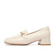 Belle Pendler -Slipper Frauen Schafe Leder geprägt von einzelnen Schuhen BZ520CA3 Beige 37