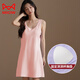 Cat Man (Miiow) Pure Cotton Nightgown с молочной прокладкой интегрированной домашней одежды для женщин с грудными подушками для женского жилетного платья для женщин летом 2024 г. Новый стиль [Nightskirt] светло-зеленый 11975 с молочной прокладкой M, подходящий для веса 80-100 Jin [Jin равняется 0,5 кг]