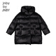 Jnby von Jnby Jiangnan Stoff Kinderkleidung Herbst und Winter Down Jacke verdickte warme, weiche Kapuzenjungen, Mädchen und Kinder 1NAC12610 001 Black 100 cm