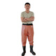 Zailu PVC waders, half-length fish wading pants, thickened camouflage fishing pants, camouflage waist pants 47 47