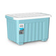 Chenzhi Shangpin storage box, home storage, clothes, toys, snacks, books, sundries, car trunk, plastic storage box, transparent blue and white cover, 68L (with wheels) 55.5*40*35.5cm