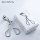 AOLANLA American stainless steel wide-angle eyelash curler professional natural curling long-lasting eyelash curler for beginners with replacement pad, silver