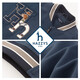 HAZZYS brand children's clothing boys' jacket autumn new three-proof comfortable contrast color fashion baseball collar jacket Galaxy cobalt blue 120