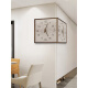 Miaopu LE 2024 Nuevo Light Luxury Double Wall Rechan Sala de estar Reloj Home Modern Simple Atmosférica Solid Wood Reloj Square Gran 9197 Color de nogal Producto alemán 12 pulgadas