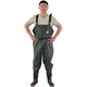 Hongshiyu waterproof and electricity-proof thickened wear-resistant acid and alkali resistant waders waterproof clothing fishing fishing waders blue half body 44