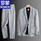 ROMON linen suit suit men's summer thin pants top thin jacket men's cotton and linen casual suit men's spring and autumn apricot men's suit suit/British suit/summer 3XL recommended 170-190Jin Jin equals 0.5 kg