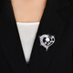 SENDME Bright heart-shaped beads brooch corsage casual suit jacket pin birthday gift for girlfriend heart-shaped brooch