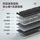 Wolf Patty LM89 upgraded version 87 aluminum alloy Bluetooth wireless mechanical keyboard 2.4G wired three-mode RGB customized quiet bass peach shaft seat gaming computer notebook number white dark blue orange [three color combination] tea shaft universal micro paragraph shaft