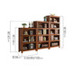 
Hua Xu Mei Bang Bookshelf Shelf Simple American Solid Wood Bookcase Combination European Office Floor-standing Bookcase Living Room Cabinet 60cm*38 Thick Bookcase [Cherry Color] Height 1479mm Four-layer