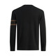 Qipai shopping mall same style cardigan men's spring and summer fashion trend contrast striped sweater black XL