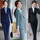 Chenfu professional blazer women's business interview formal white-collar sales suit suit manager hotel front desk work clothes gray suit + trousers XL recommended 110-120 Jin Jin equals 0.5 kg