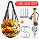 
Hang En Basketball Basketball Net Basket Football Net Basket Sports Training Storage Bag Set Basketball Accessories Red and Blue Solid Thick Mesh Bag + 2 Ball Needles