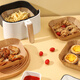 SHUANG YU air fryer special paper square 100 disposable silicone oil paper plates oil-proof non-stick pan suitable for 3L or more