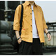 
JEEP SPIRIT Jeep Outdoor Shirt Men's Versatile Solid Color Korean Style Long Sleeve Men's Cropped Sleeve Summer Casual Top Men's Shirt Workwear Light Gray 8829 (Cropped Sleeve) XL