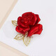 Mrs win (Mrs win) red rose brooch for women, light luxury and temperament corsage new style exquisite pin suit accessories Tan Mei red rose A26-205