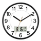 Compas wall clock living room 2025 simple office calendar clock quartz clock wall clock 3221 black and white