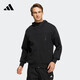 阿迪达斯（adidas） 男装新款时尚休闲运动服舒适防风连帽针织夹克外套DT9896 HN8978  L