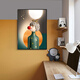 Pintura de decoración de la habitación para niños Little Lulin, pintura colgante de la habitación del niño, linda burbuja pintura de dormitorio femenino inspirador Mural 13785 burbuja sin pintura de tela espejo - 45*60 marco negro