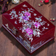 Shuntong Lifang Mother-of-pearl Lacquer Jewelry Jewelry Storage Box Wooden Retro Jewelry Box Princess Birthday Valentine's Day Gift Burgundy Swallow 22*15*9 Points 5cm