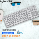 罗技（Logitech） K835有线键盘 机械轴体紧凑设计 游戏办公打字便携键盘 个性朋克键帽 84键 生日节日礼物 【K835青轴】白色