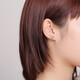 ZLF (ZLF) PT950 platinum earrings for women, simple and versatile Mandie earrings 1.87g