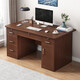 Humanities Chengjia Computer Desk Desktop Simple Office Desk Home Writing Desk Table Office Desk and Chair Set Adult Work Desk Highly Recommended Five Drawers with Cabinet Walnut Color 120*60cm